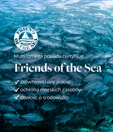 Skoncentrowana formuła estrów etylowych kwasów Omega 3-6-9 oraz witamin – dla intensywnego wsparcia zdrowia i urody.